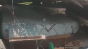 Mamá salvó a su hijo al derrumbarse la casa sobre ellos