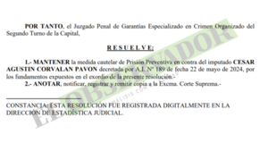 Presunto testaferro de Pavão seguirá con prisión preventiva