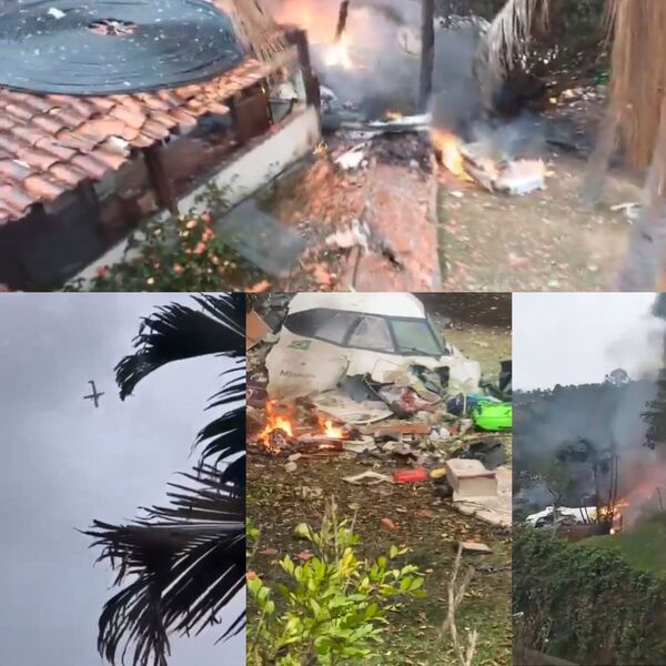 AVIÓN CAE SOBRE UNAS VIVIENDAS Y DEJA VARIOS MUERTOS