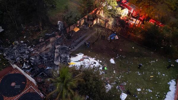 Aclaran que avión accidentado en Brasil sin supervivientes tenía 61 ocupantes