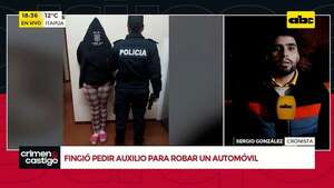 Video: una mujer fingió pedir auxilio para poder robar un automóvil - Crimen y castigo - ABC Color