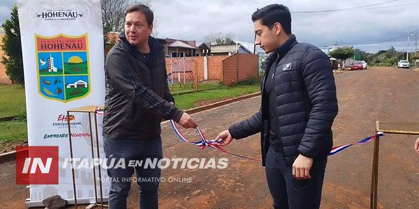 SE INAUGURARON TRAMOS EMPEDRADOS EN EL B° OBRERO DE HOHENAU - Itapúa Noticias