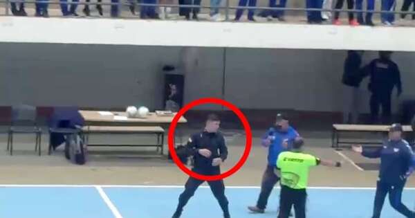 La Nación / Condenaron violenta reacción de un policía en los Juegos Escolares