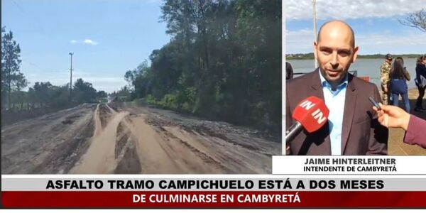TRAMO ASFALTADO DE PUERTO CAMPICHUELO ESTÁ CERCA DE TERMINARSE - Itapúa Noticias
