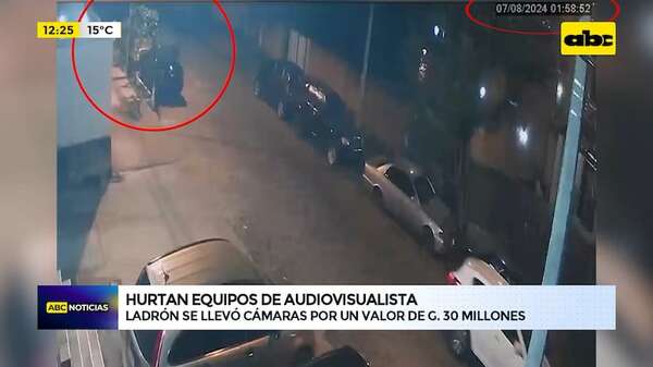 Video: Hurtan equipos de audiovisualista por valor de g. 30 millones - ABC Noticias - ABC Color
