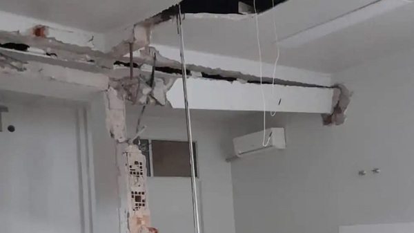 Susto en el Hospital de Hernandarias tras derrumbe parcial - Noticias Paraguay
