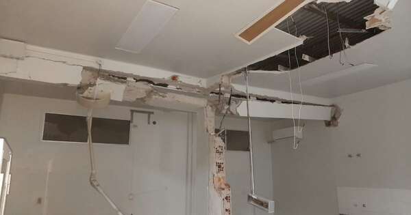 Diario HOY | Susto tras derrumbe en un sector del Hospital Distrital de Hernandarias