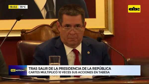 Video: Horacio Cartes aumentó 10 veces sus acciones en Tabesa tras salir de la Presidencia - ABC Noticias - ABC Color