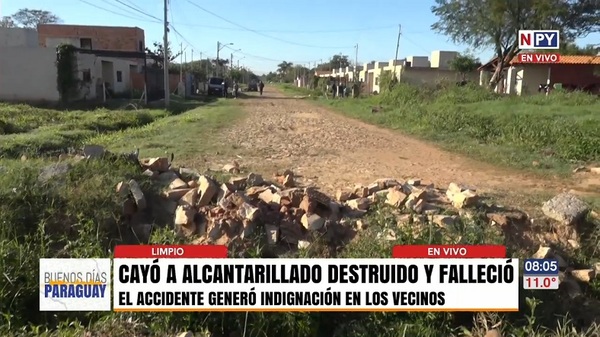 Desidia municipal se cobró la vida de un motociclista en Limpio - Noticias Paraguay