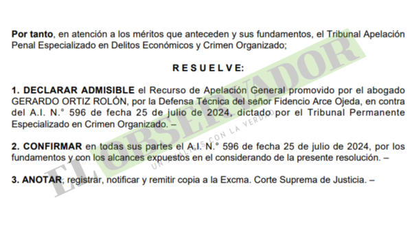 Fidencio Arce seguirá en prisión y fiscalía cuestiona planteos reiterativos sin hechos nuevos para revocar medida