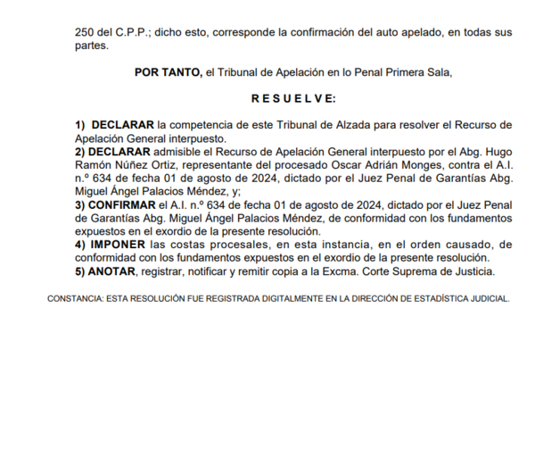 Confirman prisión preventiva de empresario vinculado a "Cucho" Cabaña - PDS RADIO Y TV