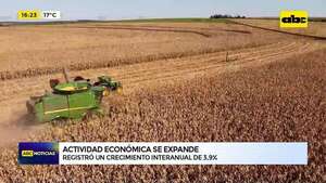 Actividad económica se expande: registró un crecimiento interanual de 3,9% - ABC Noticias - ABC Color