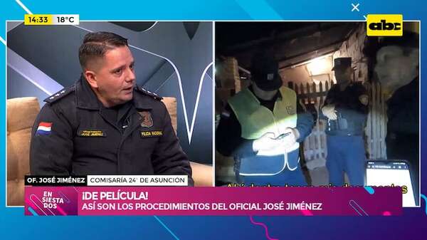 ¡De película!: el oficial José Jiménez sobre los procedimientos que se viralizan en redes sociales  - Ensiestados - ABC Color