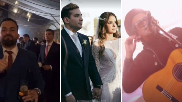 Pillaron al presidente Santi Peña bailando en una boda y le trozaron