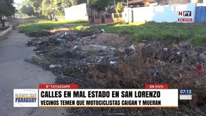 Calles destruidas y convertidas en vertederos en San Lorenzo - Noticias Paraguay
