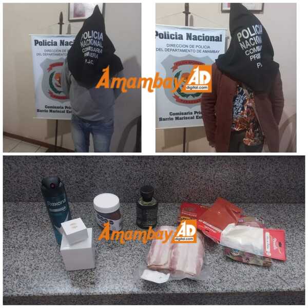 Detienen a una pareja que intentó salir de un supermercado sin pagar
