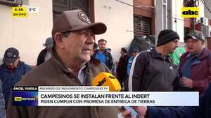 Video:  Campesinos protesta frente al Indert - ABC Noticias - ABC Color