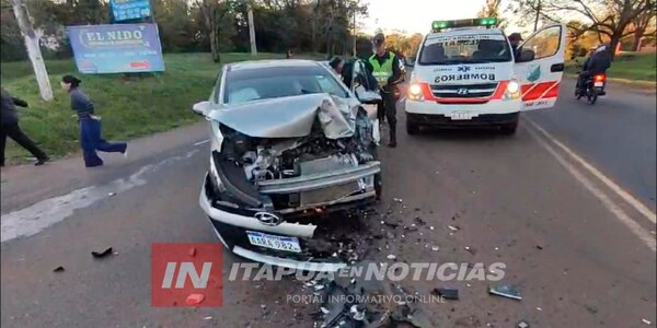 APARATOSA COLISIÓN DE VEHÍCULOS SOBRE LA RUTA PY01 - Itapúa Noticias
