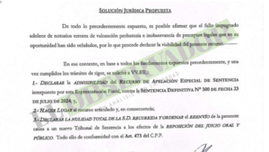 Querella afirma que el Tribunal de Sentencia hizo un estudio “parcialista” de pruebas en el juicio a Laura Sena