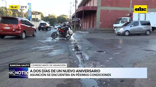 A dos días de un nuevo aniversario: Asunción se encuentra en pésimas condiciones - ABC Noticias - ABC Color
