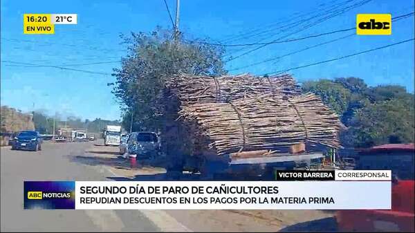 Video: cañicultores de Troche siguen en paro por descuentos en los pagos por la materia prima - ABC Noticias - ABC Color