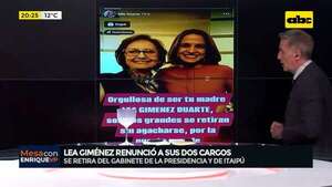 Video: el mensaje de la mamá de Lea Giménez tras la renuncia - ABC Noticias - ABC Color