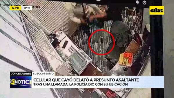 Video: Celular que cayó delató a presunto asaltante - ABC Noticias - ABC Color