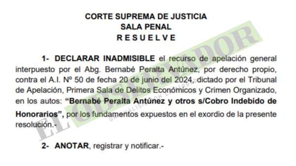 Caja de Jubilados: Sala Penal no tiene competencia para resolver recusaciones a jueces de primera instancia