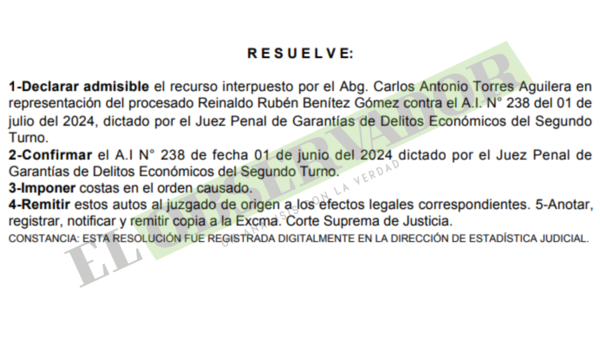 Apelante pretendía que juez y Cámara valoren pruebas previo a juicio en causa de apropiación y prevaricato