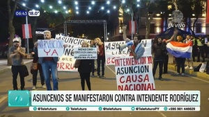 Asuncenos se manifestaron contra Nenecho en medio de los festejos - Noticias Paraguay