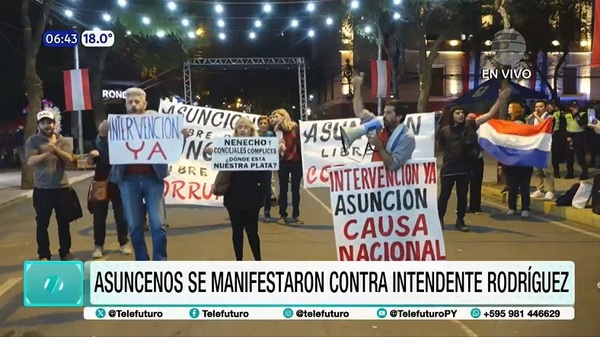 Asuncenos se manifestaron contra Nenecho en medio de los festejos - Noticias Paraguay