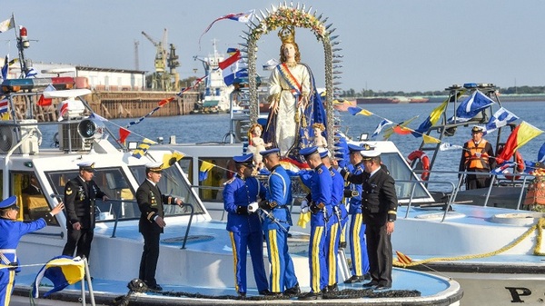 Procesión naútica de la Virgen de la Asunción suspendida por bajante del río - Noticias Paraguay