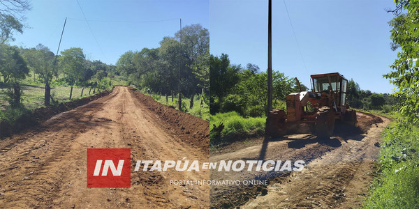 NUEVA ALBORADA: MEJORA DE CAMINOS EN PUERTO PARAÍSO Y EL CENTRO - Itapúa Noticias