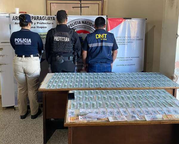 Incautan más de U$S 17.000 que iban a ser ingresados de contrabando en Encarnación - Policiales - ABC Color