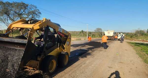 Diario HOY | Inician obras de bacheo en la ruta Concepción - Vallemí