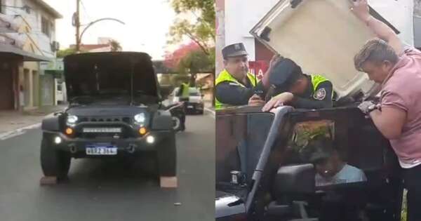 Diario HOY | Tras “alegre festejo”, se quedó dormido en medio de la calle y con el motor en marcha