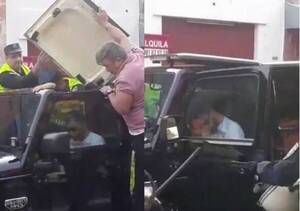 [VIDEO] ¡Estuvo fuerte el festejo! Terminó dormido en medio de la calle