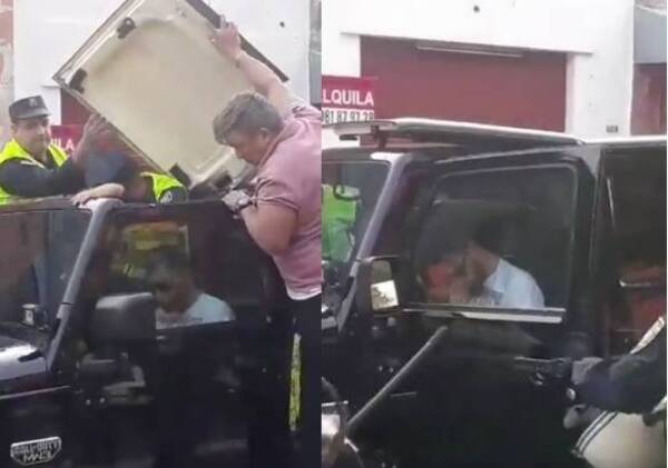 [VIDEO] ¡Estuvo fuerte el festejo! Terminó dormido en medio de la calle