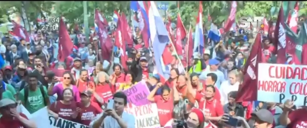 Movilización nacional en el microcentro de Asunción - SNT