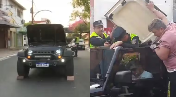 Tras “alegre festejo”, se quedó dormido en medio de la calle y con el motor en marcha - Noticiero Paraguay