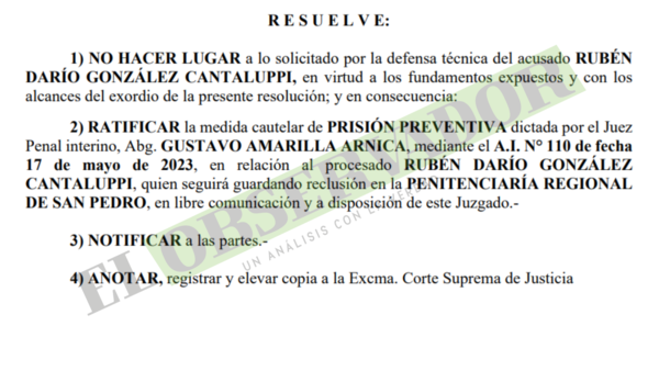 Jueza desestima hechos nuevos y ratifica prisión para cómplice de Miguel Servín