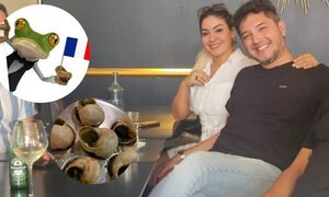 ¡Atendé qué les dieron de comer a Junior y Fátima Román en Francia!