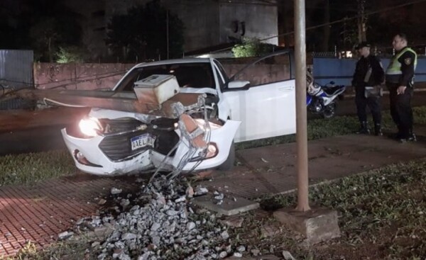 Conductor ebrio ocasionó accidente