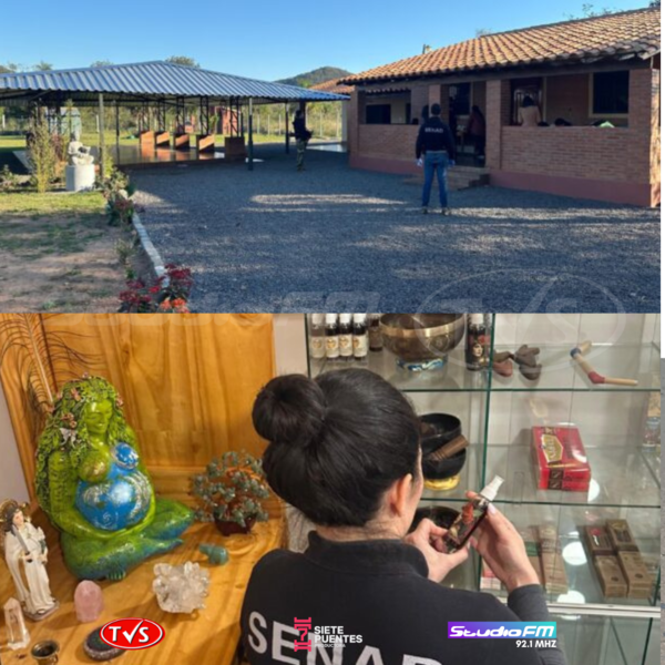 SENAD INTERVIENE SUPUESTO SANTUARIO DE SANACIÓN EN MBATOVÍ POR COMERCIALIZACIÓN DE SUSTANCIA PSICOACTIVA ALUCINÓGENA - TVS