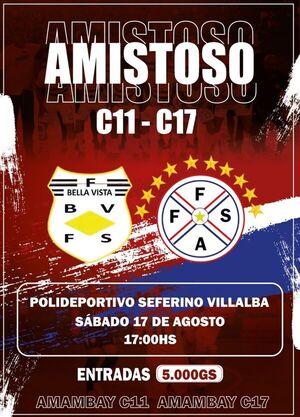 Amistosos de selecciones C11 y C17 ante la Federación Bellavisteña de Fútbol  de Salón