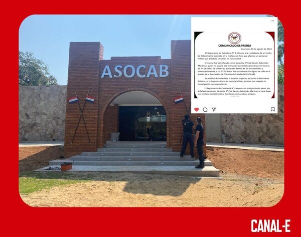 MILITAR MUERE EN LA CABALLERÍA