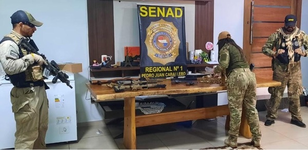 SENAD incautó armas y municiones de un establecimiento rural en Amambay