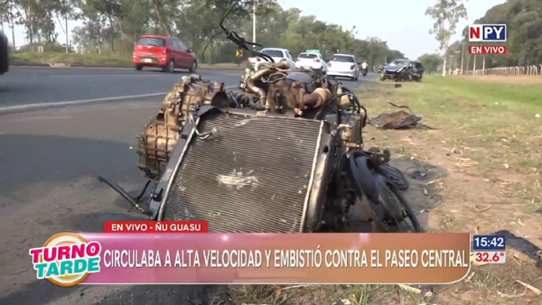 Aparatoso accidente en zona de Ñu Guazu deja una persona herida