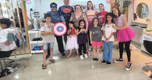 La Nación / Villa Elisa: peluquería cerró por un día para hacer peinados y cortes gratis a niños