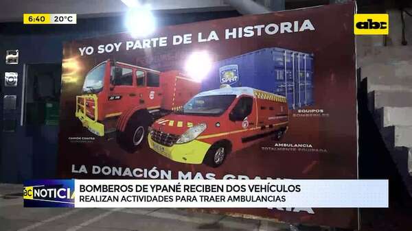 Video: Bomberos de Ypane reciben dos vehículos - ABC Noticias - ABC Color